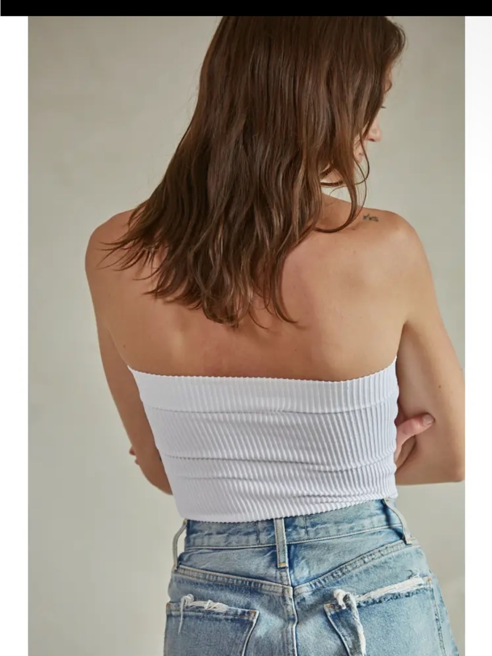 🆕🤍WHITE STRAPLESS - Picture 2 of 2